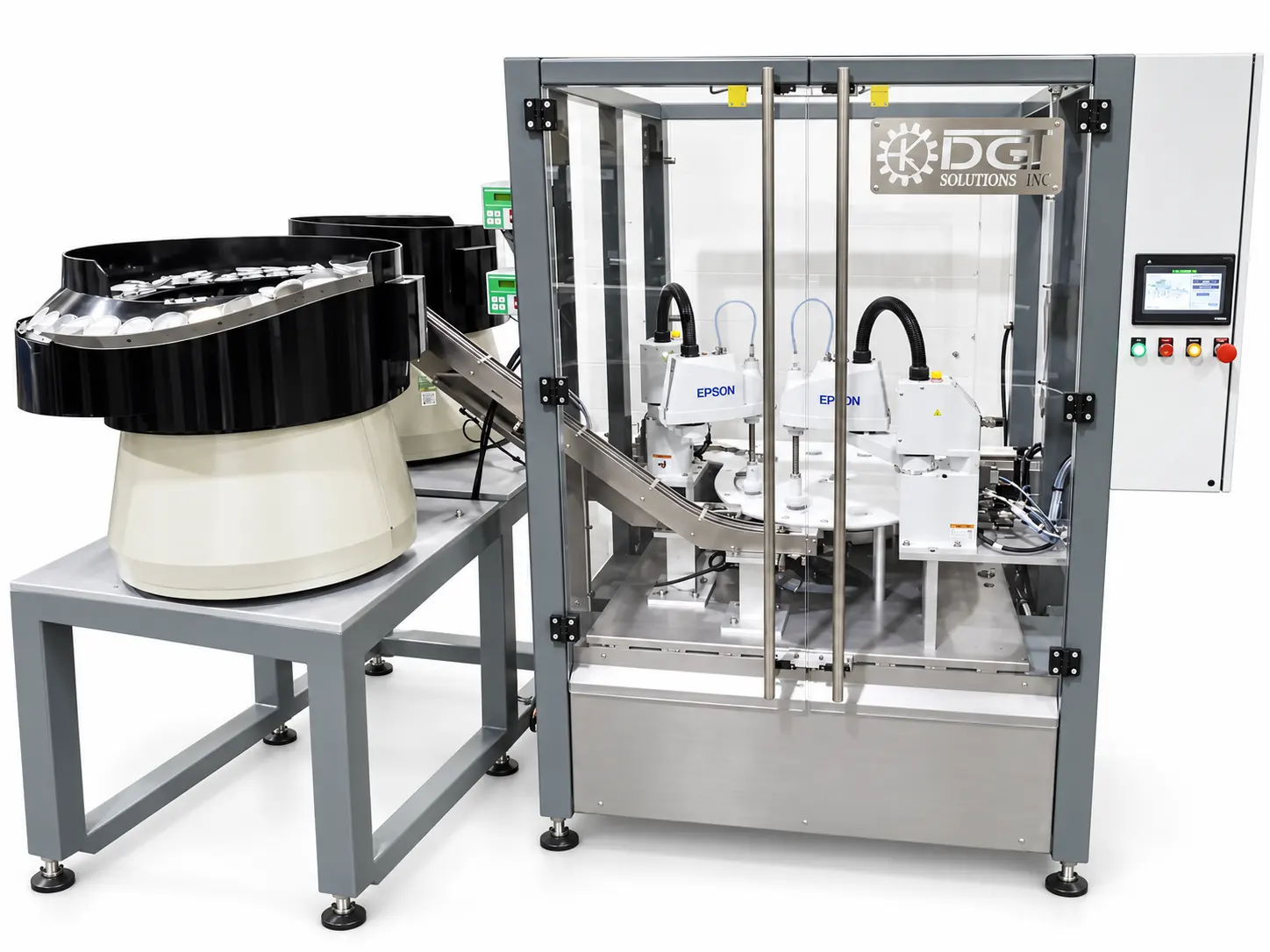 Automatic Robotic Rotary Lid Placer
